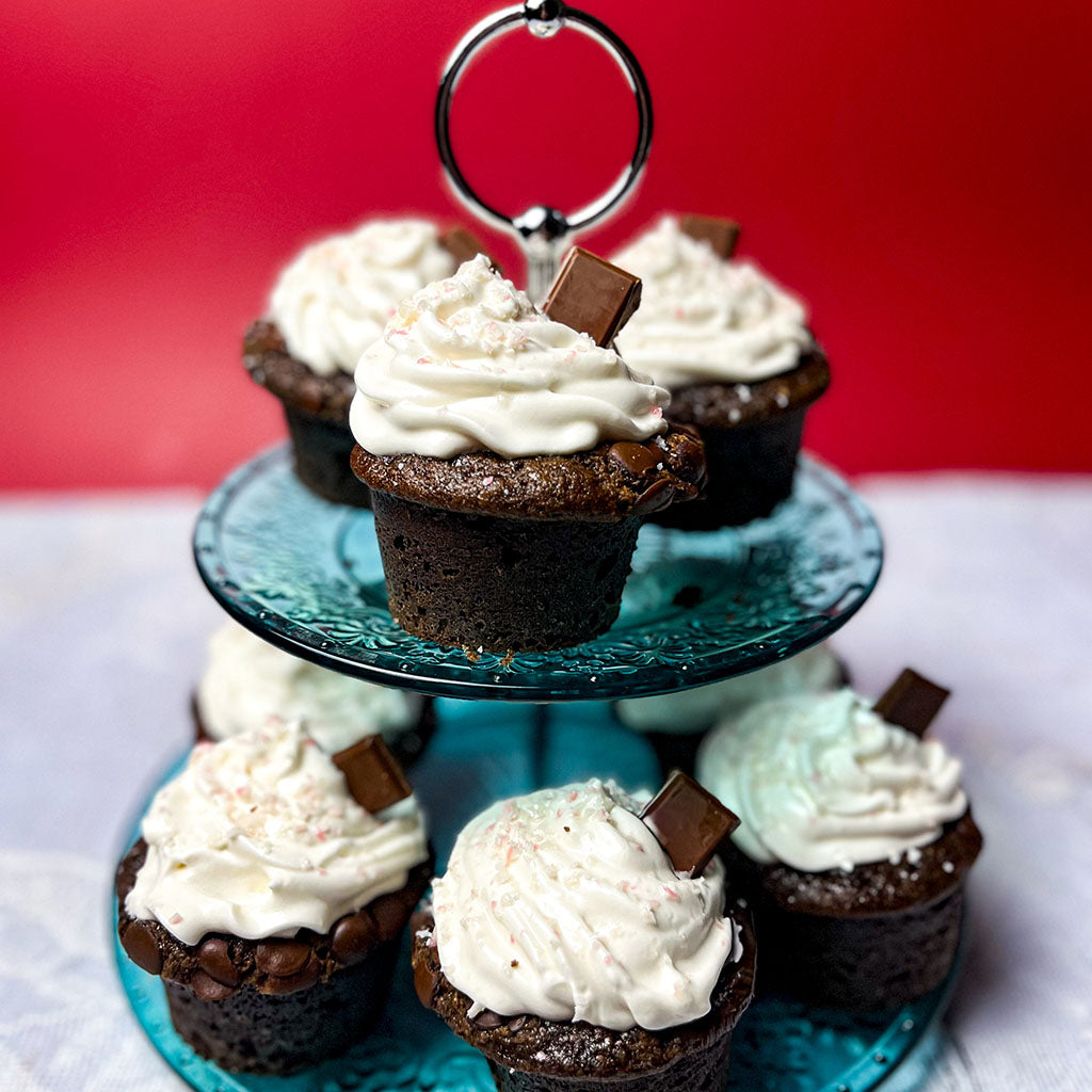 CAROB PEPPERMINT CUPCAKES