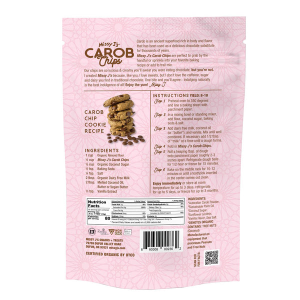 Missy J’s Organic Carob Chips, 8oz